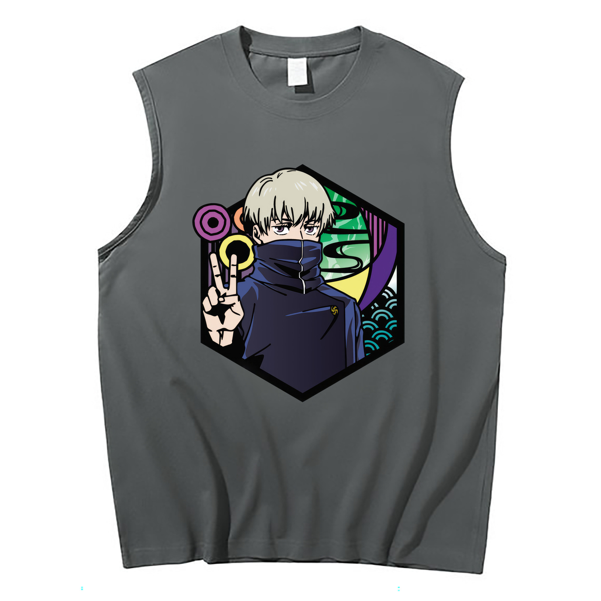 （画像用） 呪術廻戦 Jujutsu Kaisen コットン100％タンクトップ（フロントプリント）